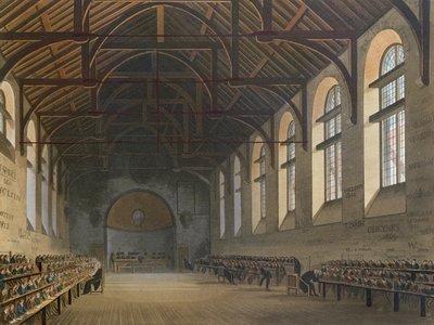 Westminster School Room by Augustus Charles Pugin